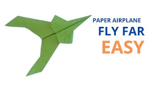 Paper Jet Airplane  Easy Way to Fold a Paper Airplane Fly Far amp Long  Plane Origami [upl. by Tabitha797]