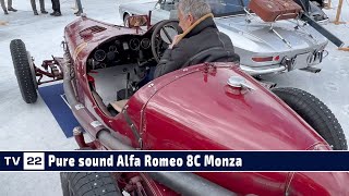 MOTOR TV22 Pure sound Alfa Romeo 8C Monza  The Ice St Moritz 2023 [upl. by Delp]