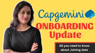 Capgemini Joining Date Released  Capgemini Freshers Onboarding Update [upl. by Repooc]