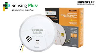 USI Sensing Plus 3in1 Hardwired Combination Smoke Fire amp Carbon Monoxide Detector AMIC1510SB [upl. by Renaldo]