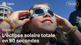 Revivez léclipse solaire totale en 1 minute et demie [upl. by Daph]