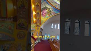 Beautiful artwork inside Greek Orthodox Church art church [upl. by Sirad]