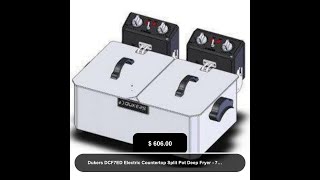 Dukers DCF7ED Electric Countertop Split Pot Deep Fryer  7 liter capacity [upl. by Eahsan]