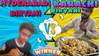 KARACHI BIRYANI vs HYDERABADI BIRYANI  Food Lover Karachi [upl. by Nauqel]