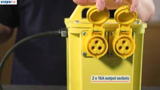 PORTABLE TRANSFORMER WITH 2 OUTPUT SOCKETS 3KVA  Screwfix [upl. by Salmon]