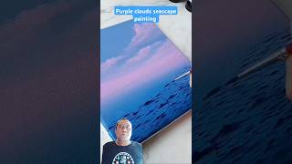 Purple clouds seascape painting nice art painting shorts shortvideo [upl. by Ingunna]