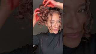 Penteado HALLOWEEN cabelo cacheado 🎃🧡curlyhair hairstyle cachos shortsvideo shorts [upl. by Anawek791]