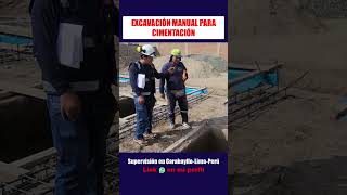 Excavación manual para cimentación 👷‍♂️🚧arquitectura construction excavaciones [upl. by Slemmer]