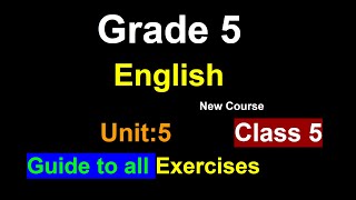 class 5 Englishunit 5exercisegrade 5Englishguide to English 5 [upl. by Asnarepse]