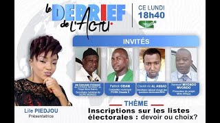 INSCRIPTION SUR LES LISTES ELECTORALES Devoir ou choix   DEBRIEF DE LACTU du Lundi 28082023 [upl. by Henley]