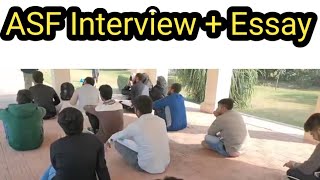 ASF Interview Essay  Interview Questions Tips From Sir Waqar Waheed [upl. by Bradney]