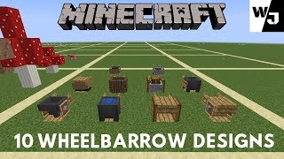 Minecraft 10 Wheelbarrow designs [upl. by Yllitnahc]