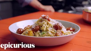 The Ultimate 15Minute Tomato Sauce  Epicurious [upl. by Ientruoc]