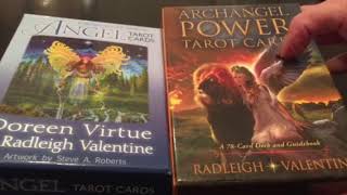 Angel Tarot Cards amp Archangel Power Tarot Cards Close Up Review2 DecksGreat for beginners [upl. by Angus]