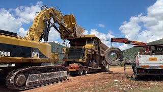 Transporting 400 klmThe Fourth Caterpillar 777 Dumper  SotiriadisLabrianidis Mining  4k [upl. by Anib]