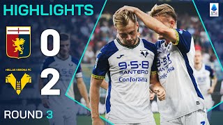 GENOAVERONA 02  HIGHLIGHTS  Verona seal second win in three  Serie A 202425 [upl. by Yniar962]