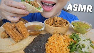 Taco Picnic Pack Al Pastor with Churros Filled with Cajeta No Talking Eating Sounds NE Lets Eat [upl. by Yrailih]