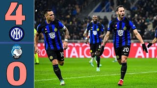 Inter vs Atalanta 40 Serie A 202425 football highlights today [upl. by Decrem]