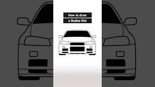 How to Draw a Skyline GTR Step by Step  R34 Car Drawing Easy [upl. by Ias554]