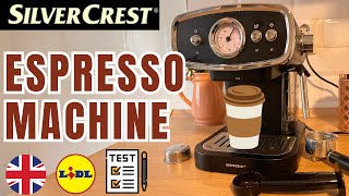 ESPRESSO MACHINE SilverCrest SEM 1100 UK ENGLISH LIDL [upl. by Eneladgam]