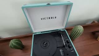 Victrola Vintage 3 Speed Bluetooth Portable Suitcase Record Player Review [upl. by Yllim]