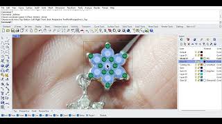 Flower Belly Ring  Rhino 3D  Jewelry CAD Design  3d printing projects 3d Rhino3D HowTo [upl. by Cnahc70]