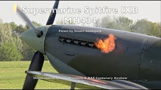 Spitfire MH434  Shuttleworth Season Premiere amp RAF Centenary Airshow 2018 [upl. by Ahcropal186]