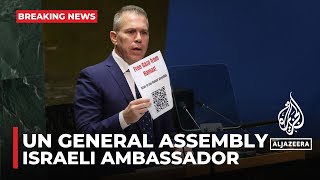 Israeli ambassador to the UN addresses General Assembly [upl. by Anec837]