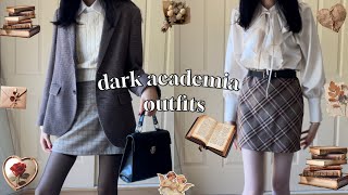 dark academia outfits  autumnfall ootd  SAII [upl. by Shipley]