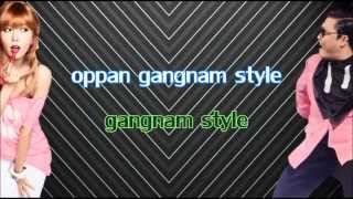 PSY  Style Gangnam Karaoke  Instrumental avec des paroles feat hyuna [upl. by Nagaet707]