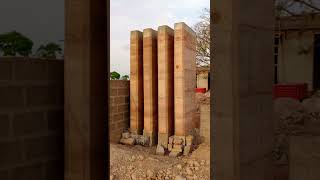 Rammed earth walls  Ghana GF rammedearth sustainableliving diy ghana construction building [upl. by Droffig98]