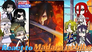 Record of ragnarok Gods react to Madara uchiha  naruto shippuden  Gacha life  Sasuke [upl. by Ilac]