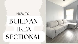 HOW TO PUT TOGETHER THE IKEA KIVIK COUCH  STEP BY STEP ASSEMBLE GUIDE WITH PICTURES OF MANUAL [upl. by Euqirdor557]