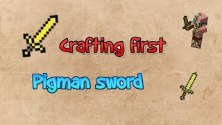 Crafting my first pigman sword in fakepixel skyblock  Crack hypixel skyblock [upl. by Ivens395]