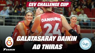 🔴Galatasaray Daikin  AO Thiras  CEV Challenge Kupası 32’li Finaller Turu ilk maçı 8 Ekim 2024 [upl. by Siryt787]