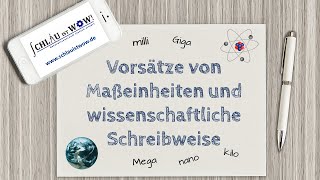 Vorsätze für Maßeinheiten und wissenschaftliche Schreibweise mit Zehnerpotenzen ineinander umrechnen [upl. by Sirrom]