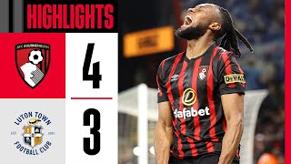 An alltime PREMIER LEAGUE CLASSIC  AFC Bournemouth 43 Luton Town [upl. by Aisercal]