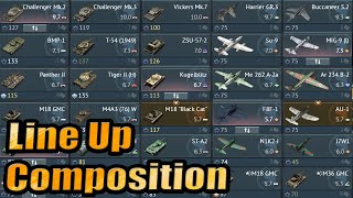 Line Up Composition  Ground  War Thunder Tips [upl. by Adabelle]