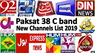 Paksat 38 C Band All Channel List on 4feet dish Paksat Strong TP 2019 [upl. by Adnilra283]