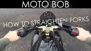 Motorcycle Fork amp Handlebar Alignment How To Straighten [upl. by Atilem773]