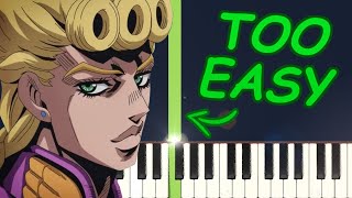 GIORNOS THEME  VERY EASY Piano Tutorial for BEGINNERS [upl. by Mavis]