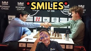 Why did both Nakamura and Carlsen smile at the end of the game Norway Chess 2024 [upl. by Shuping]