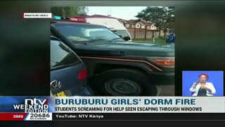 Buruburu Girls dorm fire Students seen jumping from building [upl. by Bohi]