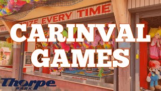 CAN WE WIN ON THE CARNIVAL GAMES  THORPE PARK [upl. by Analram595]