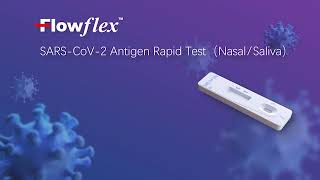 English Flowflex SARSCoV2 Antigen Rapid Test NasalSaliva [upl. by Olds]