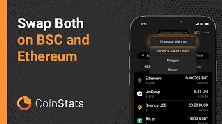 CoinStats Wallet  Swap on BSC Ethereum Polygon [upl. by Idnahc]