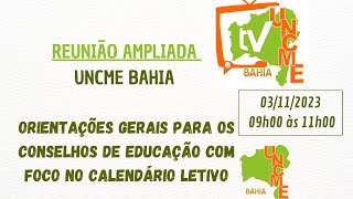 Reunião Ampliada Orientações Gerais para os Conselhos de Educação com foco no Calendário Letivo [upl. by Ozkum]