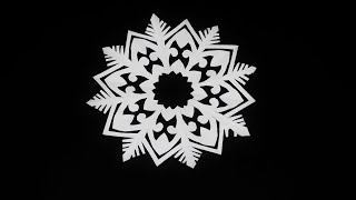 How to Make an Easy Paper Cutting Snowflake  Christmas Mandala Paper Art  Window Decoration [upl. by Keligot]