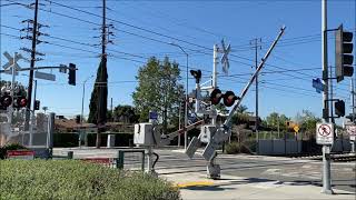 LA Metro Expo Line  Military Avenue Railroad Crossing  Los Angeles CA [upl. by Yssirk]