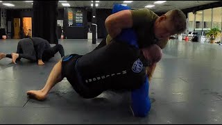 Ultra Heavyweight Jiu Jitsu Battle Newly Promoted Black Belt Vs Blue Belt Competitor Live Rolling [upl. by Yxel65]